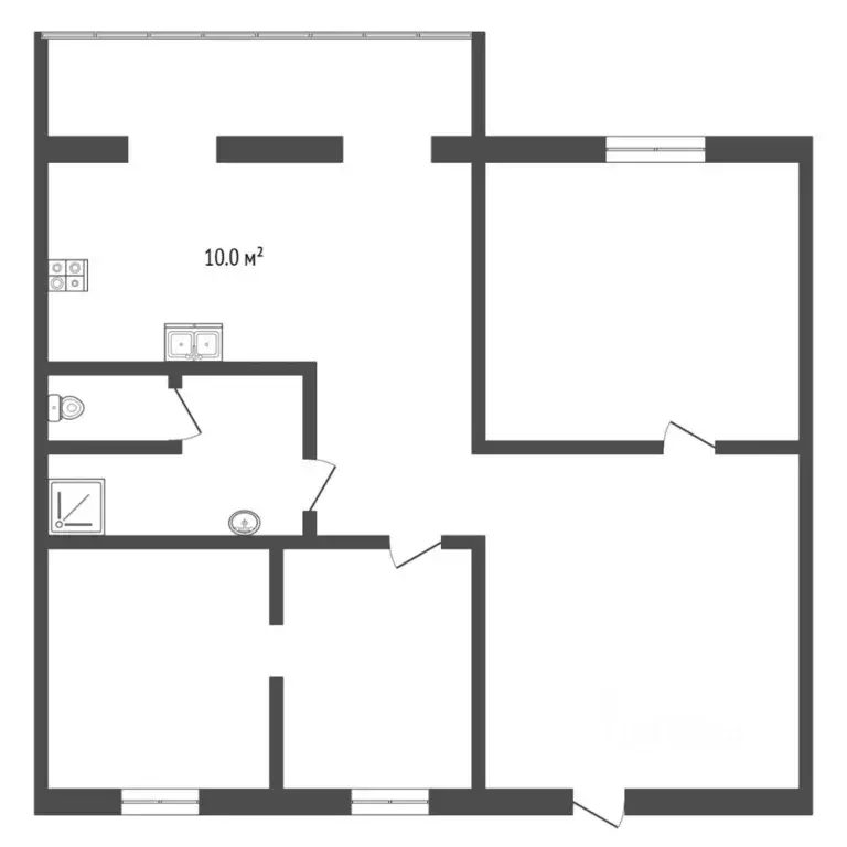 3-к кв. Тюменская область, Тюмень ул. Домостроителей, 16а (87.0 м) - Фото 2