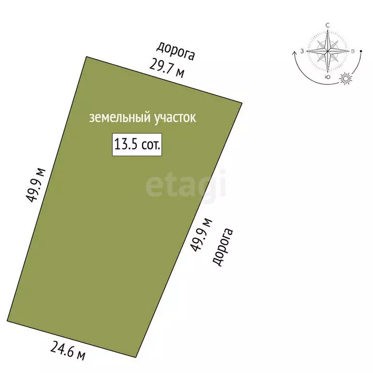 Участок в Томский район, деревня Борики (13.53 м) - Фото 1