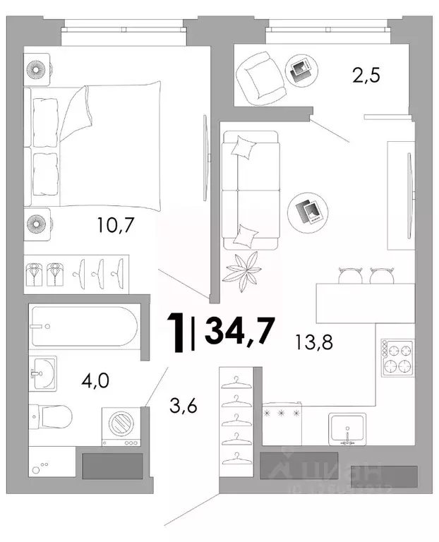 1-к кв. Владимирская область, Владимир Октябрьский военный городок,  ... - Фото 1