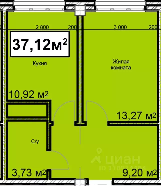1-к кв. Ставропольский край, Ессентуки ул. Благодатная, 22к3 (37.12 м) - Фото 0