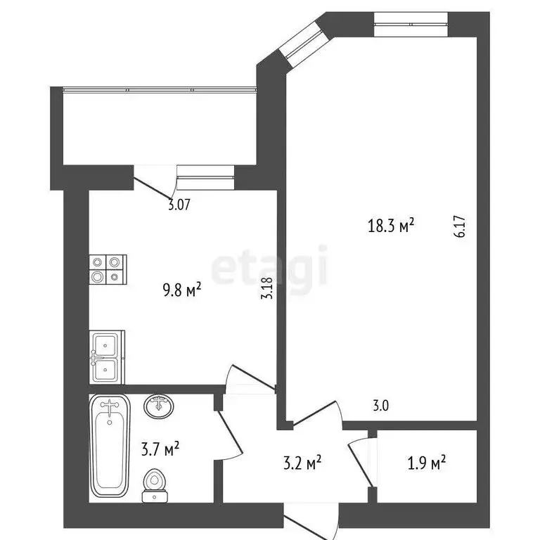 1-комнатная квартира: Красный Бор, Яковлевский проезд, 4 (36.9 м) - Фото 0