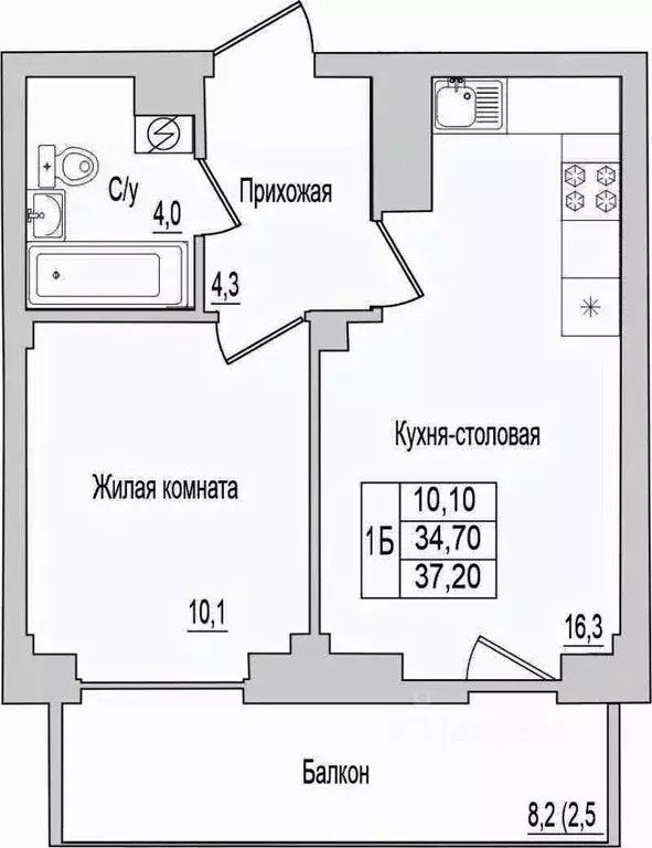 1-к кв. Псковская область, Псковский район, Завеличенская волость, д. ... - Фото 1