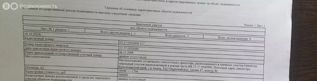 Участок в Краснодарский край, муниципальный округ Анапа, хутор Чёрный ... - Фото 1