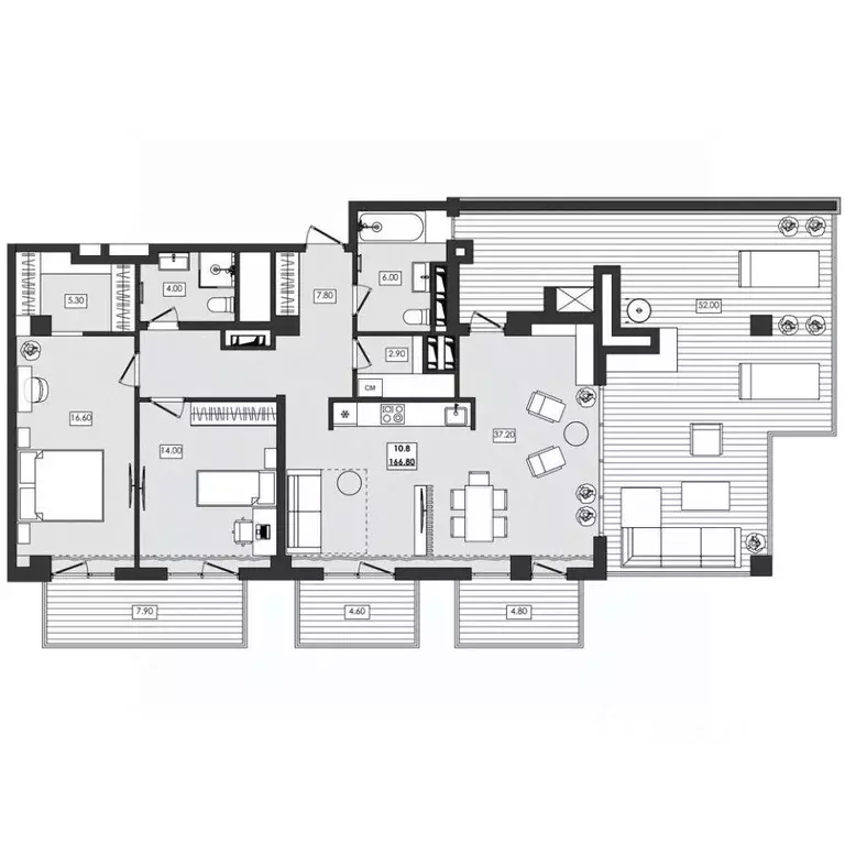 3-к кв. Крым, Алушта ул. Сергеева-Ценского, 4В (166.8 м) - Фото 1