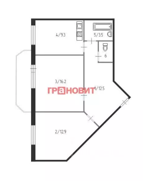 2-к кв. Новосибирская область, Новосибирск ул. Связистов, 15 (55.6 м) - Фото 1