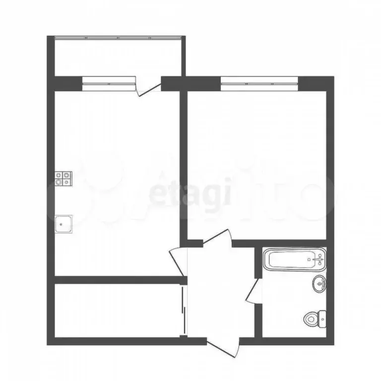 1-к. квартира, 37,5 м, 7/17 эт. - Фото 0