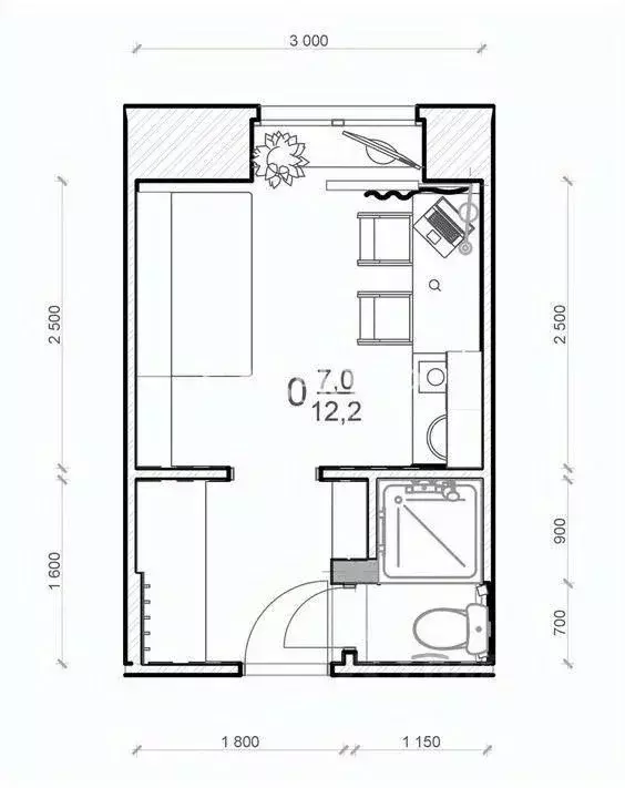 Студия Ивановская область, Иваново просп. Строителей, 114 (12.0 м) - Фото 2