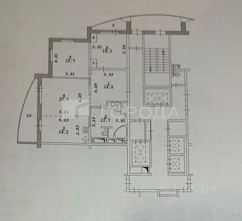 3-к кв. Новосибирская область, Новосибирск ул. Кузьмы Минина, 9 (93.8 ... - Фото 1