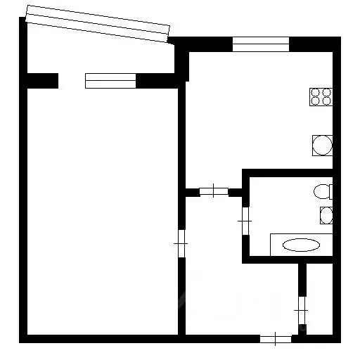 1-к кв. Кемеровская область, Новокузнецк Запорожская ул., 41 (29.0 м) - Фото 2