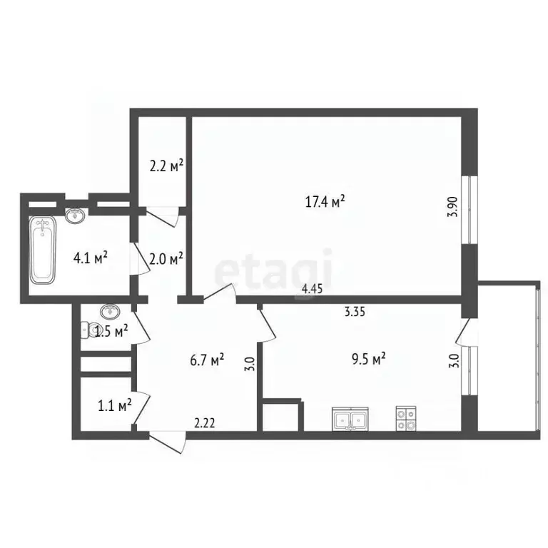 1-к кв. Ямало-Ненецкий АО, Новый Уренгой Оптимистов мкр, 4/3 (44.5 м) - Фото 1