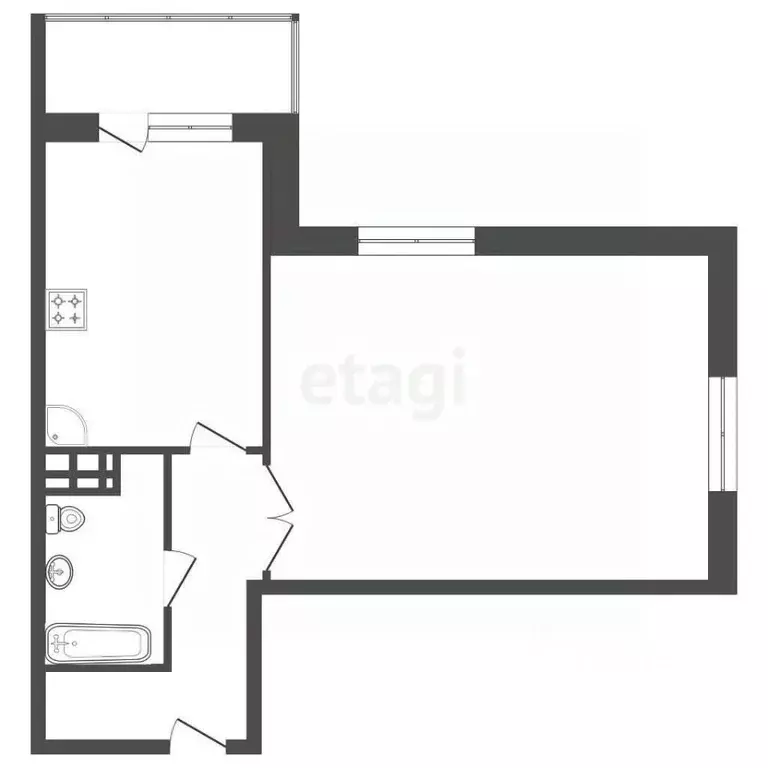1-к кв. Красноярский край, Красноярск Караульная ул., 82 (39.8 м) - Фото 1