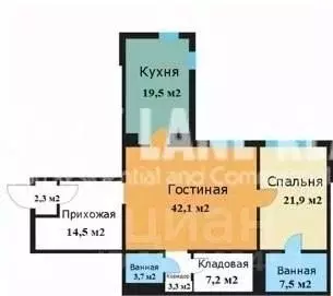 2-к кв. Москва ул. Архитектора Власова, 6 (121.0 м) - Фото 1