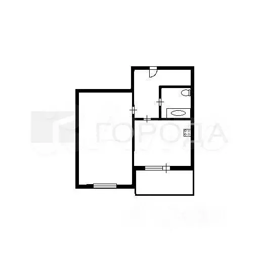 1-к. квартира, 34,5 м, 13/16 эт. - Фото 0