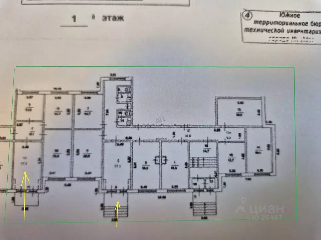 Помещение свободного назначения в Москва Кировоградская ул., 38К1 (284 ... - Фото 1