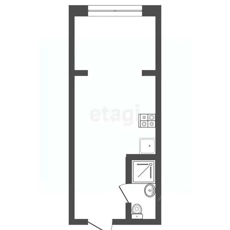 Студия Ставропольский край, Пятигорск ул. Юлиуса Фучика (15.3 м) - Фото 2