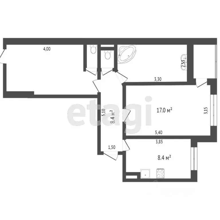 3-к кв. Крым, Симферополь ул. Воровского (68.0 м) - Фото 1