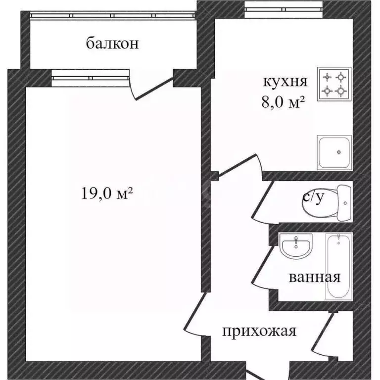 1-к кв. Воронежская область, Воронеж ул. 9 Января, 233А (37.9 м) - Фото 1