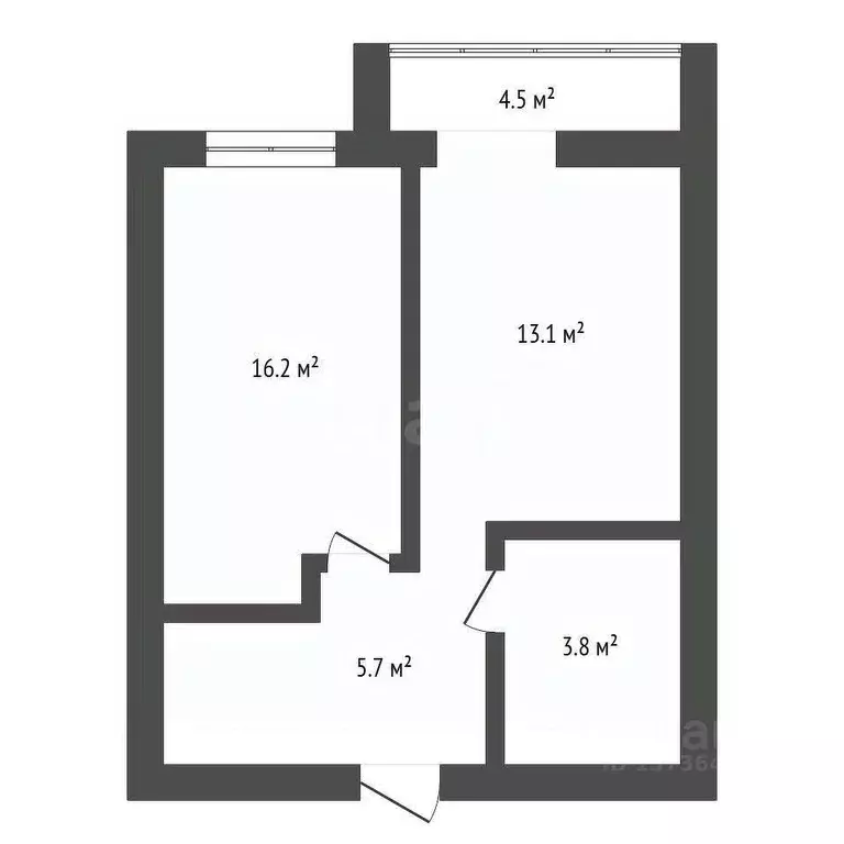 1-к кв. Амурская область, Благовещенский район, с. Чигири ул. ... - Фото 1