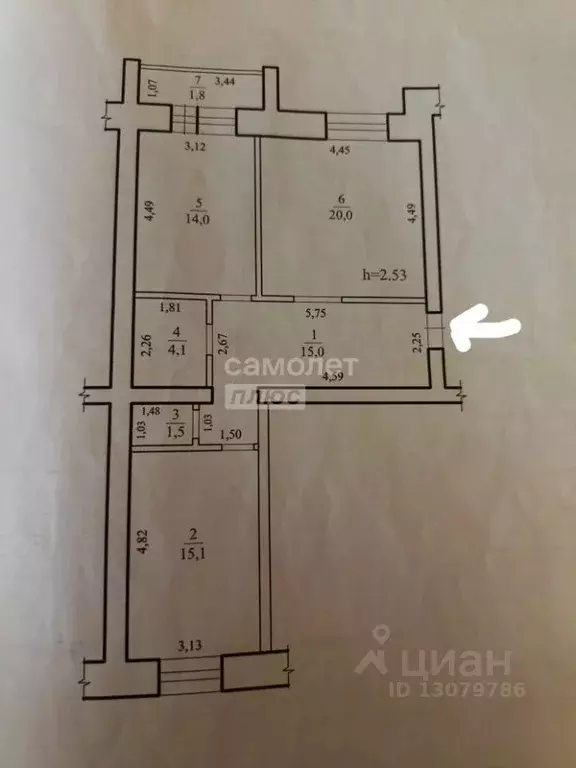 2-к кв. Забайкальский край, Чита ул. Богомягкова, 55 (69.7 м) - Фото 2