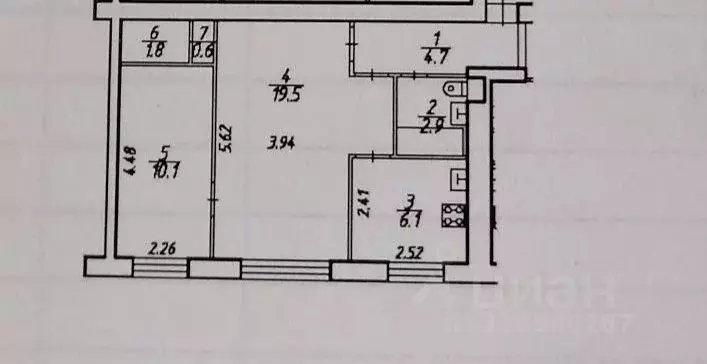 2-к кв. Карелия, Петрозаводск ул. Маршала Мерецкова, 9 (45.7 м) - Фото 1
