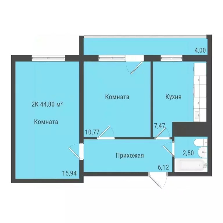 2-к кв. Удмуртия, Завьяловский район, с. Октябрьский, Лесная гавань ... - Фото 1