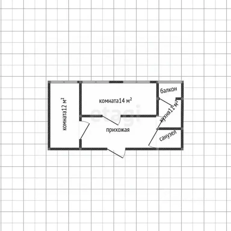 2-к кв. Адыгея, Майкоп ул. Димитрова, 20 (42.0 м) - Фото 1
