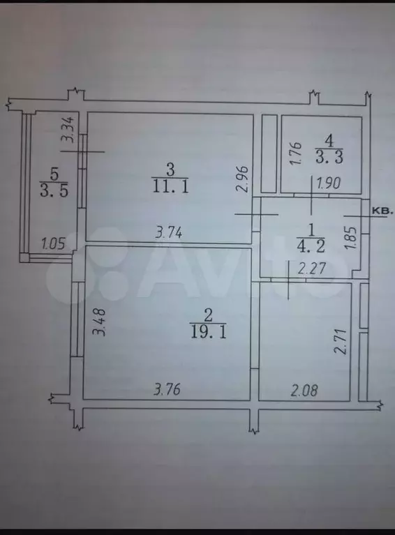 1-к. квартира, 36 м, 8/9 эт. - Фото 0