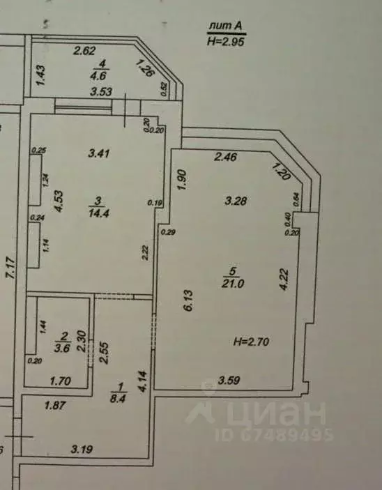 1-к кв. Краснодарский край, Анапа ул. Ленина, 195 (47.4 м) - Фото 2