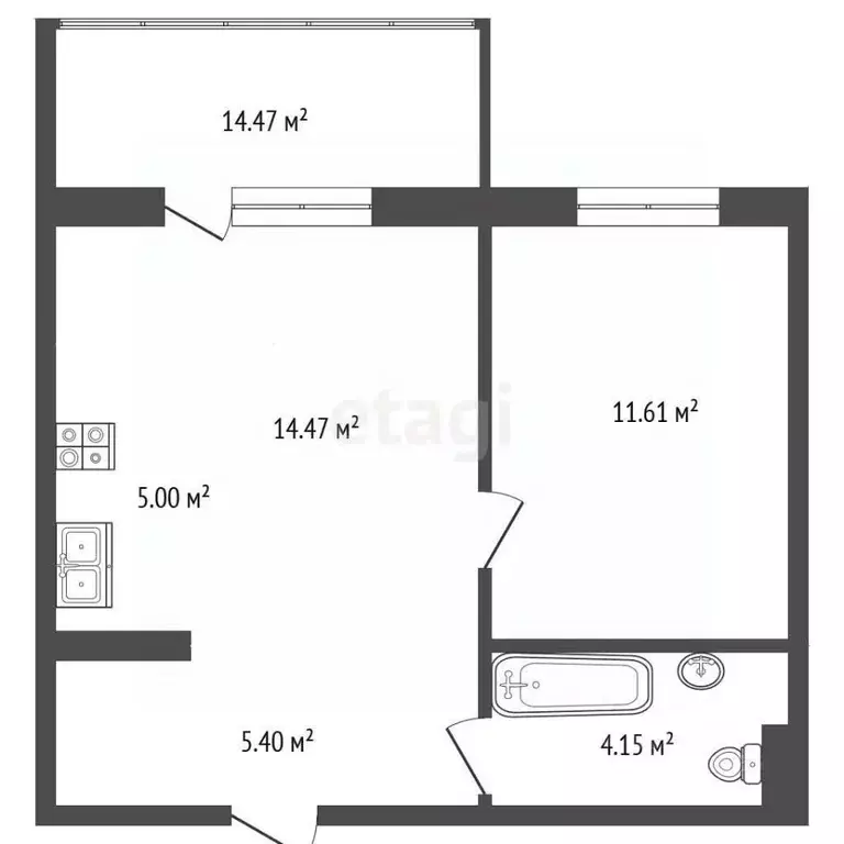 1-к кв. Челябинская область, Миасс Ильменская ул., 85 (41.0 м) - Фото 2
