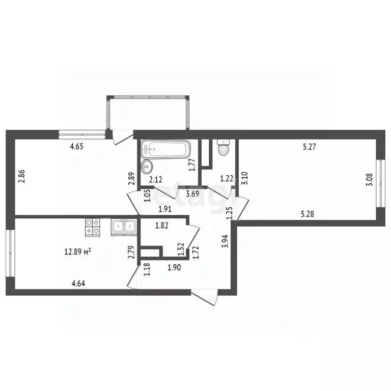 2-к кв. Ленинградская область, Кудрово г. Всеволожский район, ... - Фото 2