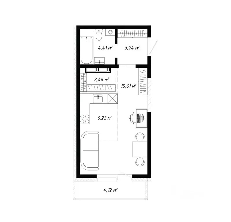 1-к кв. Иркутская область, Иркутск Правобережный округ, Кино жилой ... - Фото 2