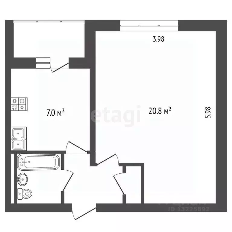 1-к кв. Вологодская область, Вологда Воркутинская ул., 6 (35.0 м) - Фото 0