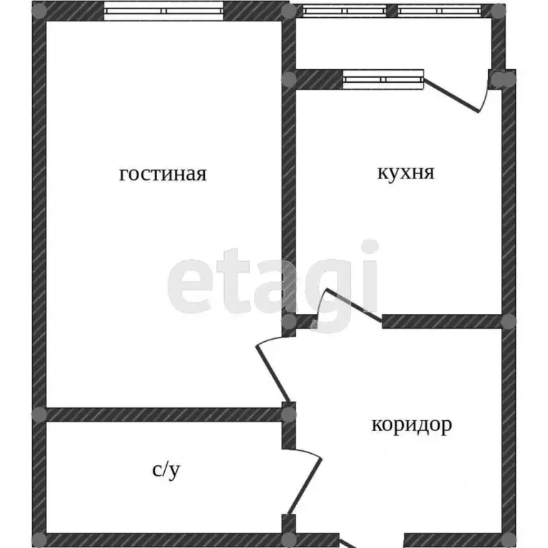 1-к кв. Костромская область, Кострома Окружная ул., 51А (37.6 м) - Фото 1