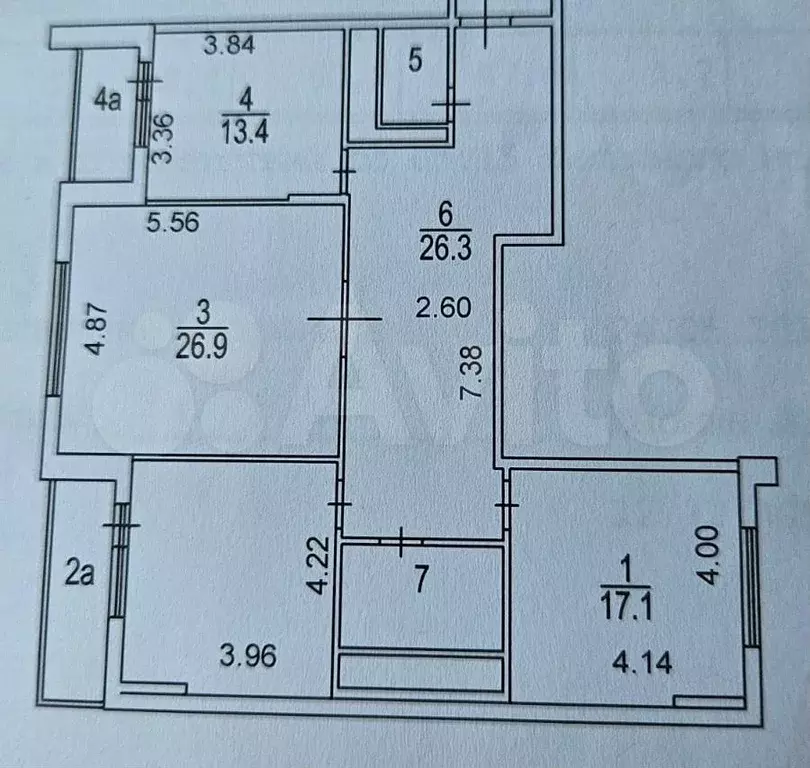 3-к. квартира, 108,6 м, 6/19 эт. - Фото 0