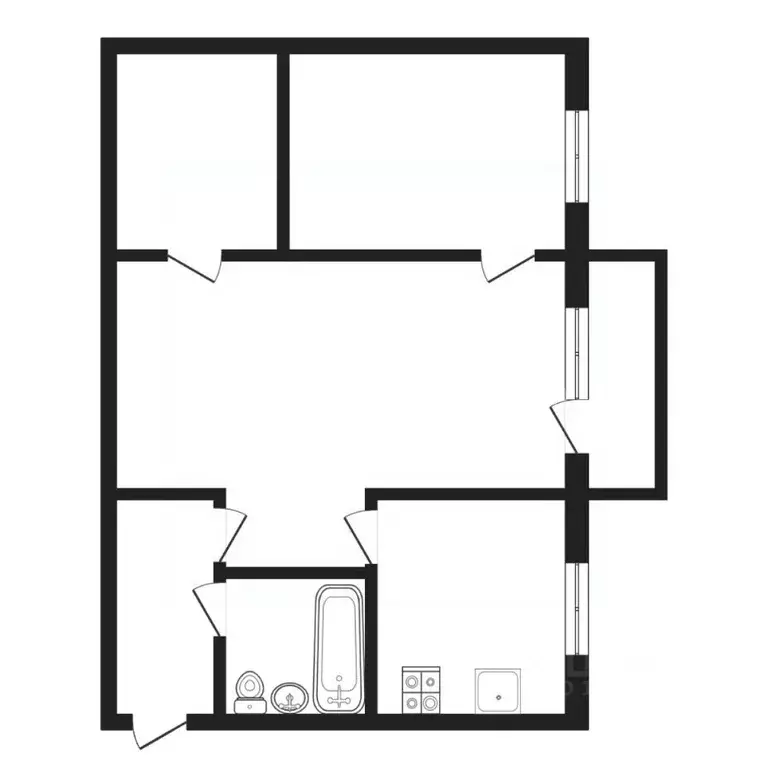 2-к кв. Тюменская область, Тюмень ул. Салтыкова-Щедрина, 3 (44.2 м) - Фото 1