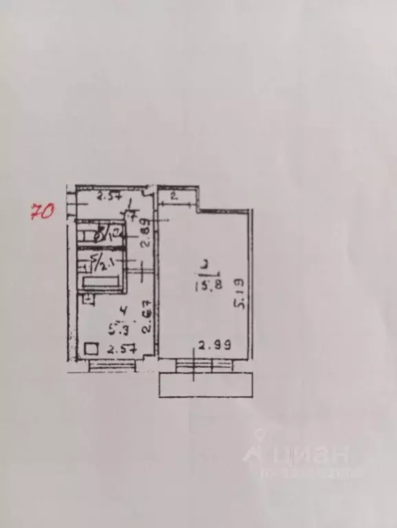 1-к кв. Астраханская область, Астрахань ул. Ботвина, 10 (31.2 м) - Фото 1