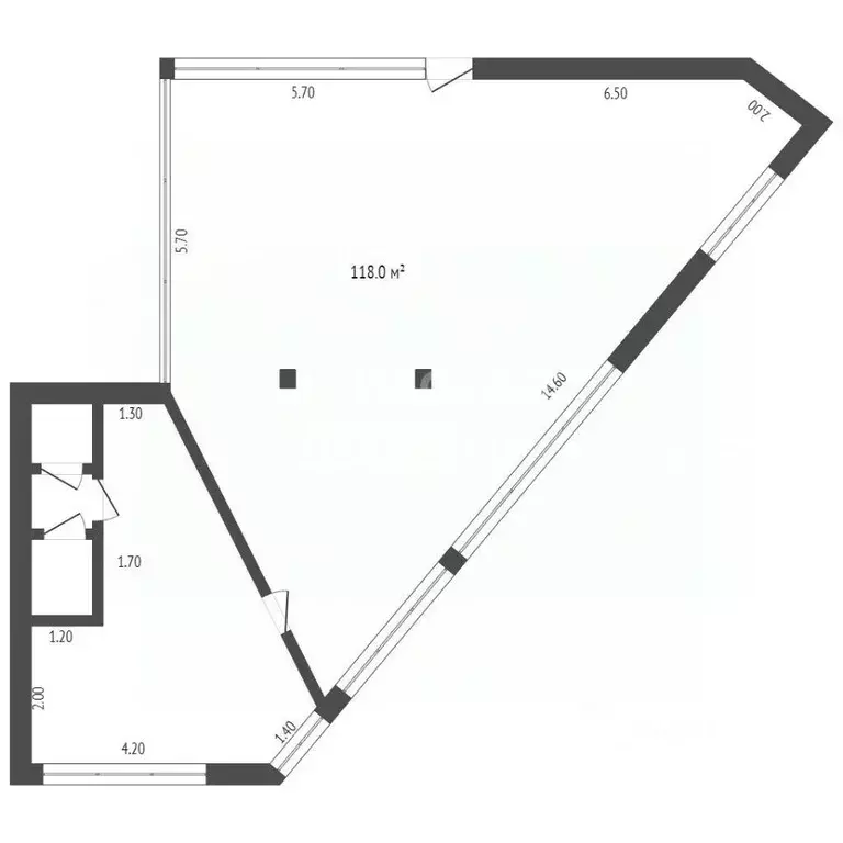 Торговая площадь в Тюменская область, Тюмень ул. Герцена, 64 (118 м) - Фото 2