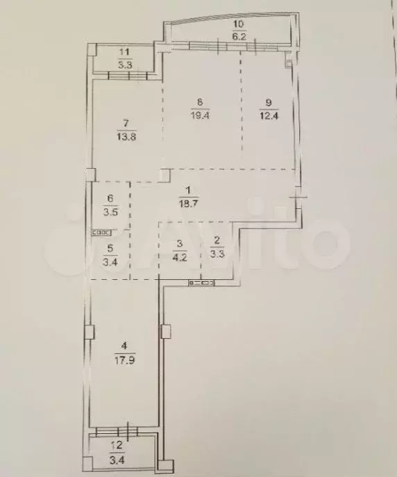 3-к. квартира, 100 м, 2/5 эт. - Фото 0