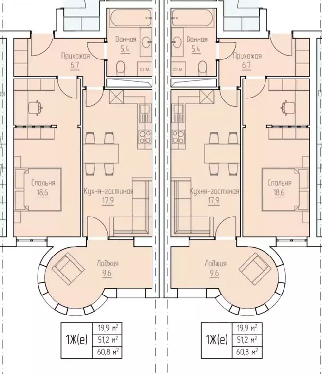 1-к кв. Чеченская республика, Грозный просп. В.В. Путина, 1В (60.81 м) - Фото 1