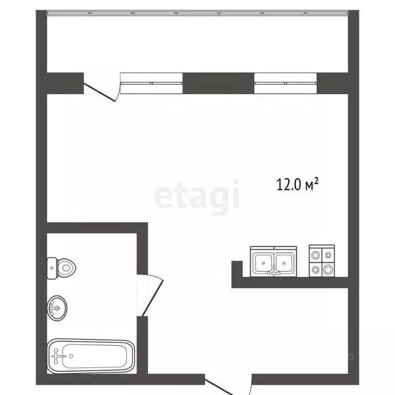 Студия Ярославская область, Ярославль ул. Бабича, 2 (25.7 м) - Фото 2