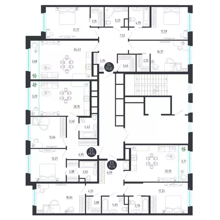 3-к кв. Тульская область, Тула  (111.65 м) - Фото 2