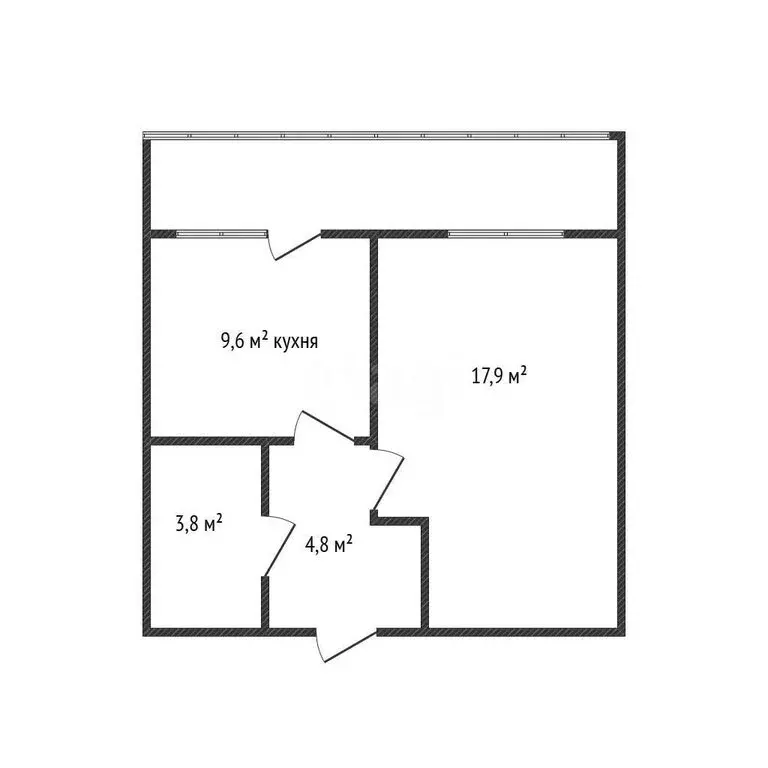 1-комнатная квартира: Краснодар, улица Героя А.А. Аверкиева, 38 (36.1 ... - Фото 1