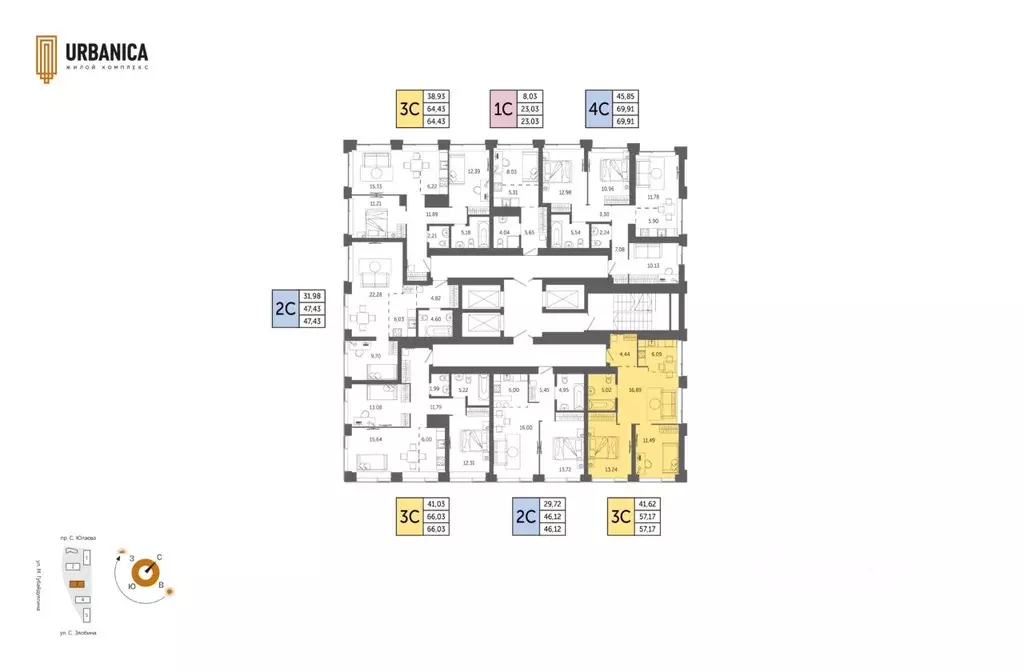 3-к кв. Башкортостан, Уфа Зеленая Роща жилрайон, Урбаника жилой ... - Фото 2