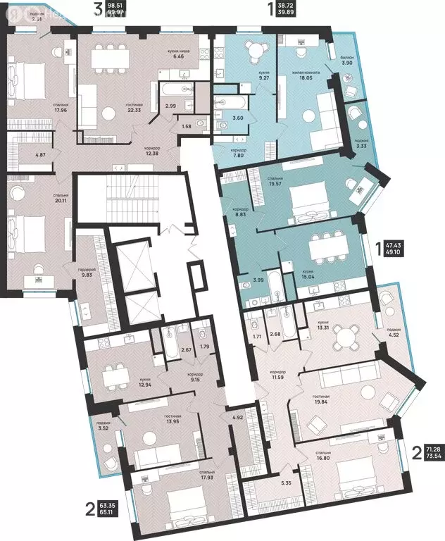 3-комнатная квартира: Архангельск, улица Свободы, 16 (99.97 м) - Фото 1