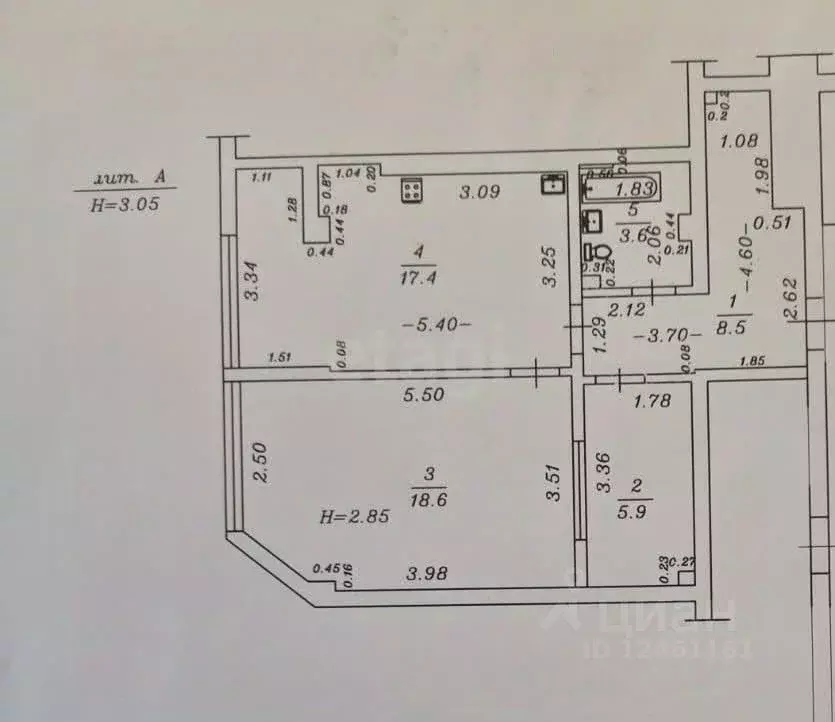 1-к кв. Краснодарский край, Анапа Краснодарская ул., 66В (50.0 м) - Фото 1