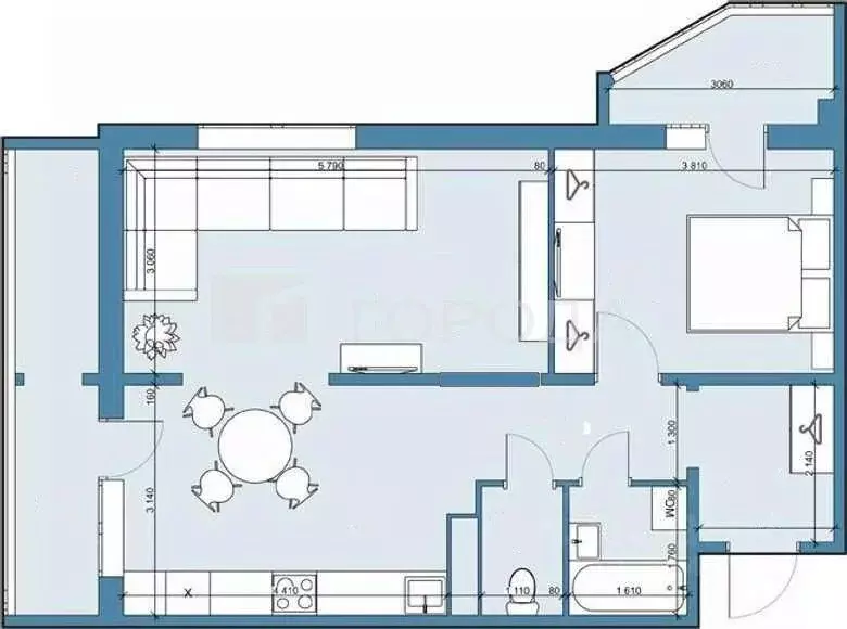 2-к кв. Алтайский край, Барнаул Взлетная ул., 109 (56.6 м) - Фото 2
