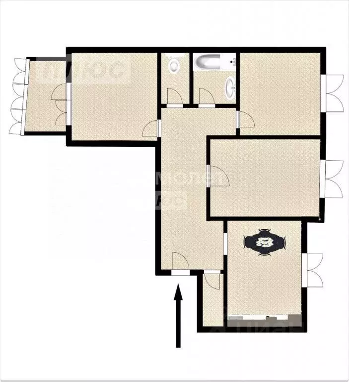 3-к кв. Пензенская область, Пенза Ладожская ул., 113 (64.0 м) - Фото 2