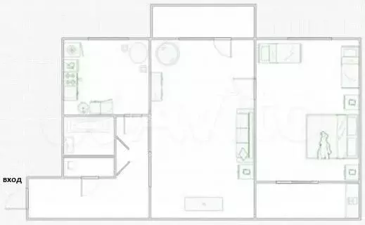 2-к. квартира, 45 м, 3/5 эт. - Фото 0
