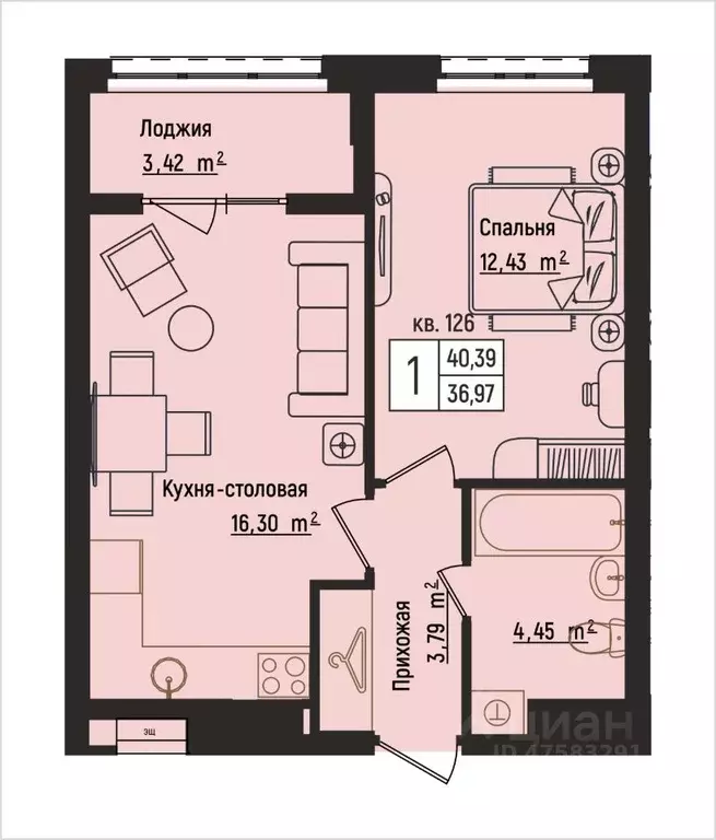1-к кв. Нижегородская область, Нижний Новгород Литературная ул., 5 ... - Фото 1