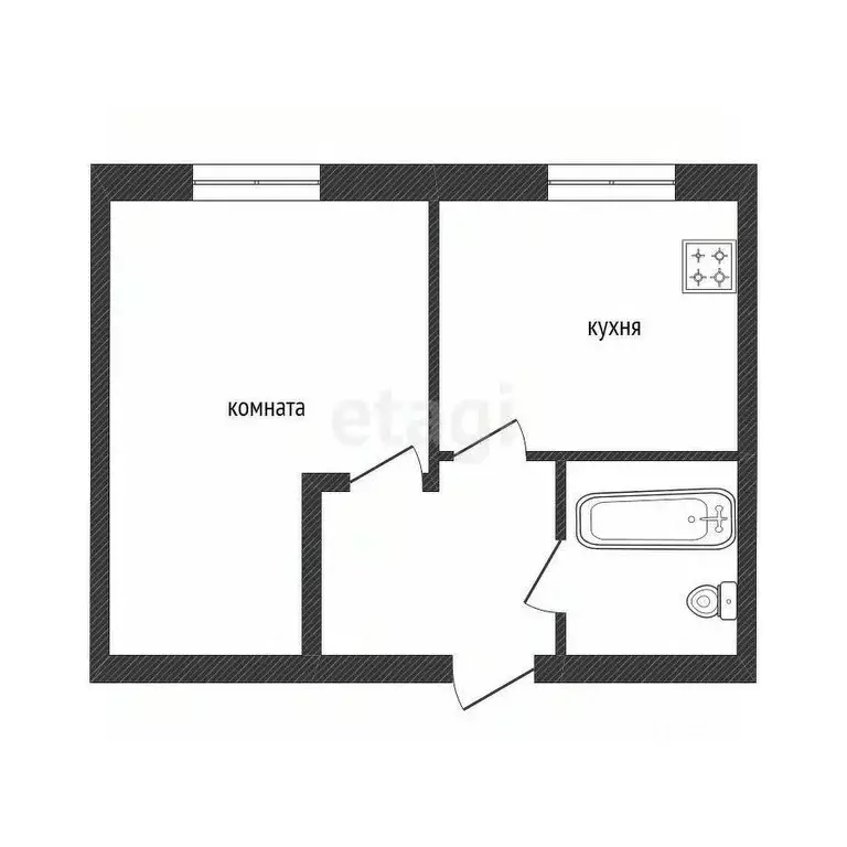 1-к кв. Белгородская область, Белгород Харьковская ул., 3 (51.4 м) - Фото 1